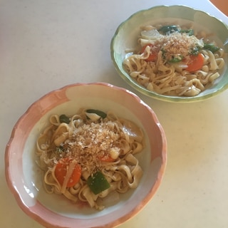 残り物野菜の皿うどん